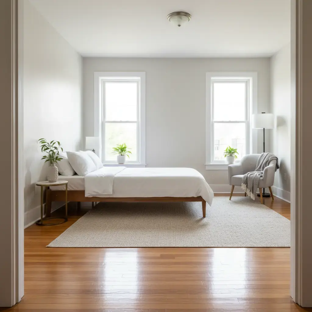 Whole-house hoarding cleanup before and after  -  living room restoration in Toronto